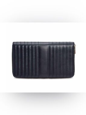 WOLF Quilted Navy Leather Jewelry Portfolio